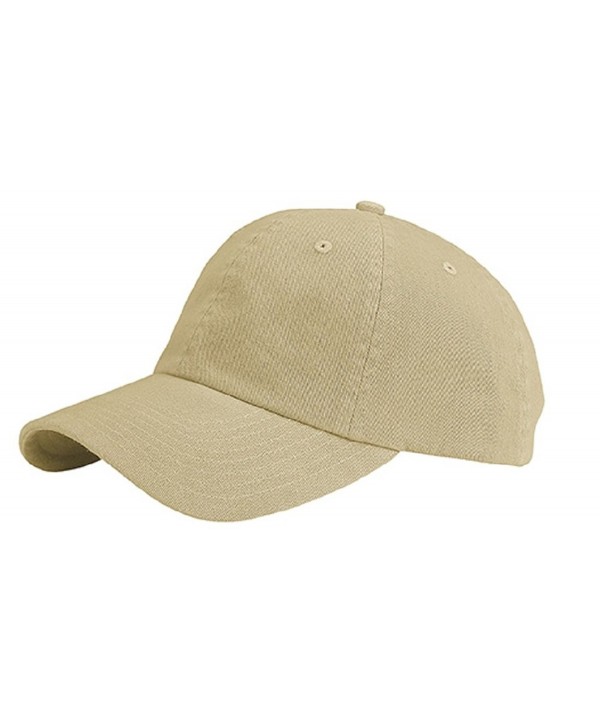 MG Unisex Low Profile Dyed Cotton Twill Cap Velcro Closure KHAKI - CL12J1AJNFX