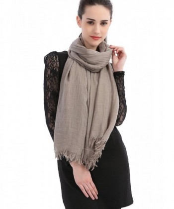 Premium Women Extreme Soft Scarf Wrap Shawl For Any Season- Super Size- Rich Color Choice - Nude - Taupe - C51827S7LQH