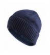 JAKY Global Unisex Thick Cable Knit Beanie Hat Winter Cap Skull Windproof For Men & Women - Navy-fleece Lining - C4186N8XHCM