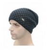 JY Collection Men's Beanie Hats Knit Winter Warm For Men Wool Lining Skull Ski Cap - Navy Blue - C0127RKI0UT