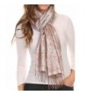 Sakkas Kendall Long Extra Wide Floral Paisley Patterned Pashmina Shawl / Scarf - Silver / Brown - C912LN81UUN