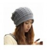 Eforlife Women Girl Triangle Slouchy Knit Beret Beanie Hat Cap Light Gray - C911G445EGX