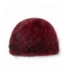 Henglong Mink Fur Knitted Beanies for Women Winter Warm Hat - Wine Red - CE186MIEOEL