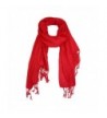 CTM Women's Classic Pashmina Shawl Wraps - Red - CT113CGR0RH