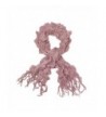 Soft Knit Layered Ruffle Fringe Scarf with Silver Thread Trim - Diff Colors - Purple - CS124OC2L99