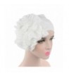 Littleice Women Flower Cancer Chemo Hat Beanie Scarf Turban Head Wrap Cap Headband - White - CN185W87920