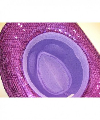 Western Purple Sequins Birthday Hat