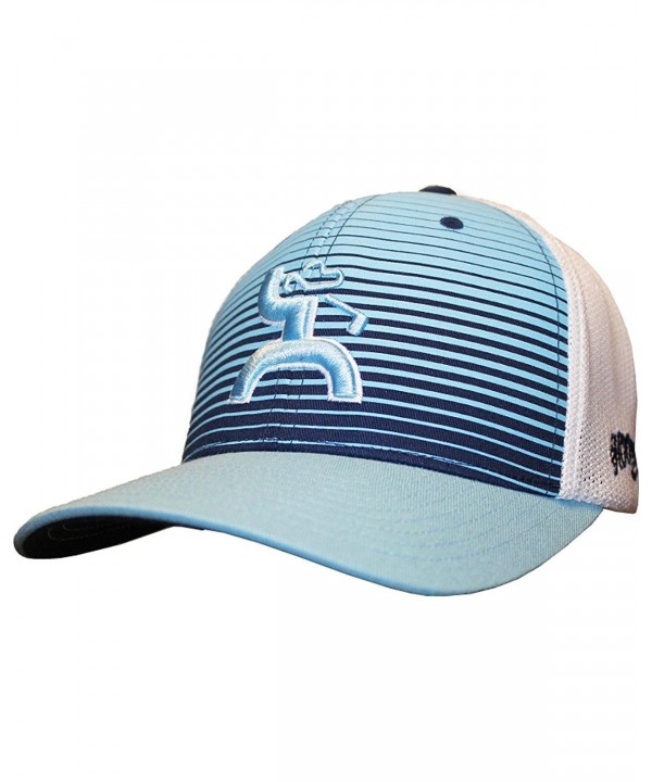 HOOey Men's Long Drive Striped Baseball Cap - 1505Blwt - Light/Pastel Blue - C812FUKFPW9