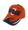 Cleveland Men's C Wave Pattern Adjustable Baseball Cap - Red/Navy - C4186ZGESHG