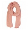 J.ANN Women's Men's Winter Knitted Warm Long Basic Outdoor Scarf Shawl - Pink - CJ11T9UZDBF