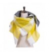 Fanii Quare Women's Plaid Blanket Stole Pashmina Cozy Tartan Scarf - Yellow - C5188SRERSC