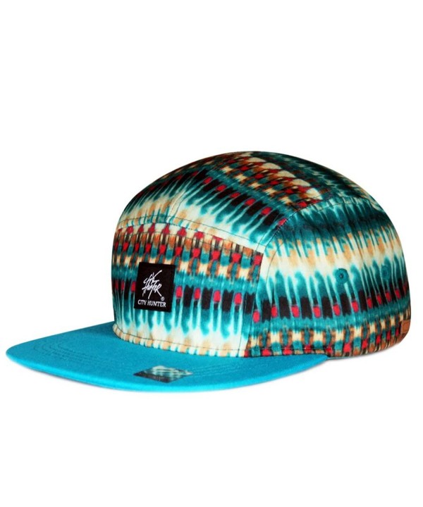 City Hunter Cn590 Neon Gradation 5 Panel Biker Hat (4 Colors) - Turquoise - CH11JAGSKT9