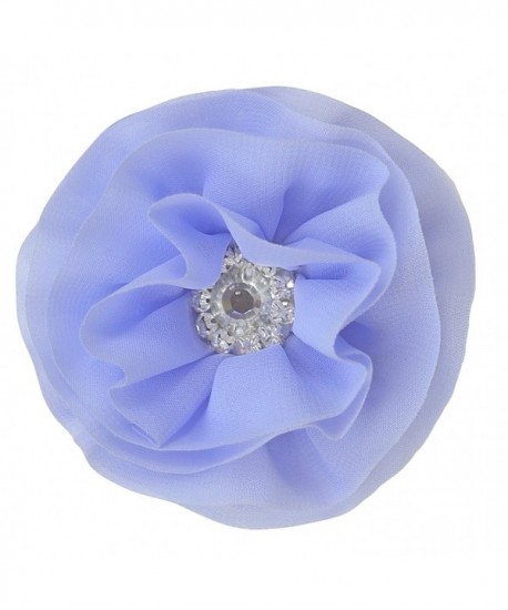Funny Girl Designs Michaela Collection Chiffon Flower Hair Clip - Periwinkle - C711I728W23
