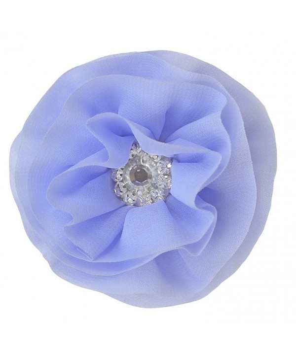 Funny Girl Designs Michaela Collection Chiffon Flower Hair Clip - Periwinkle - C711I728W23