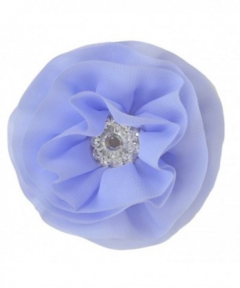 Funny Girl Designs Michaela Collection Chiffon Flower Hair Clip - Periwinkle - C711I728W23