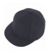 RaOn H100 Unisex Wool Basic Short Bill Cute HipHop Ball Cap Bill Snapback Flat Hat - Darkgray - C212N3AGHFY