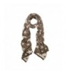 Fine Knit 2-Tone Dual Layer Star Scarf - Different Colors Available - Brown - C411LX3PXLV