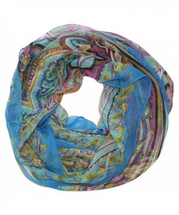 Ted and Jack - Silky Feel Paisley Infinity Scarf - Bright Blue - CG17YY27TLA