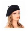 Wheebo Wool Beret Hat-Solid Color French Style Winter Warm Cap For Women Girls - Black - CC1880GIZNT