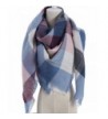 Maybest Large Tartan Stylish Warm Blanket Scarf Gorgeous Wrap Shawl Lovely Best Gift - Pink Blue - CV12O3HIO9A