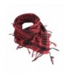 Yamalans Unisex Lightweight Plaid Tassel Arab Desert Shemagh KeffIyeh Scarf Wrap Pashmina - Red - CF188KNU4O3