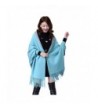 Saikey Womens Winter Shawl Wraps Knit Bat Sleeve Tassels Cardigan Cape Pashminas Sweater Poncho Coat - Blue - CC12M7YLQPV