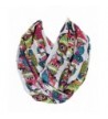 Etwoa's Colorful Owl Pattern Infinity Scarf Circle Loop Scarf - CQ17YQ5GLGY