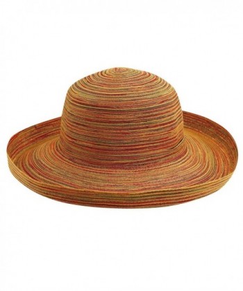 Scala Stripe Brad Upturn Big Brim Sun Hat - Spice - CL11U2HCHGD