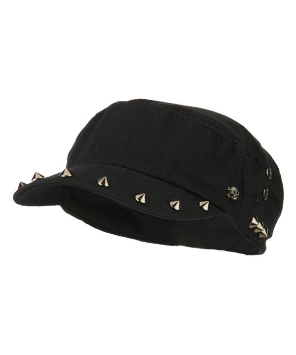 Skull and Spike Army Cadet Fitted Cap Black C111KYP2HLN