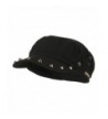 Skull and Spike Army Cadet Fitted Cap - Black - C111KYP2HLN