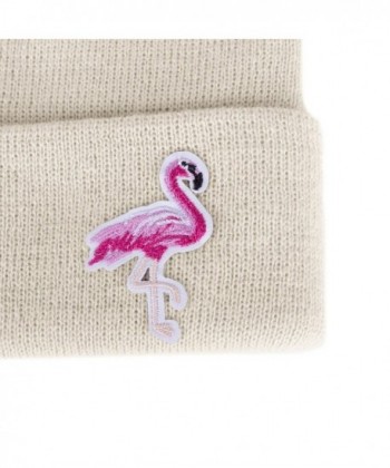 Flowomen Flamingo Knitted Beanie Fashion in Women's Skullies & Beanies