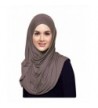 Hana's Womens Plain Instant Cotton Jersey Lightweight Hijab Scarf - Khakhi - C81874EQ2CH