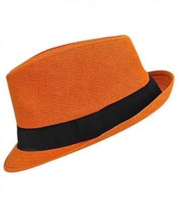 Luxury Divas Orange Basic Fedora