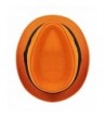 Luxury Divas Orange Basic Fedora in Women's Fedoras