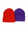 Great Deals! 2 Pack Beanies / 1 Red 1 Purple / Red Hat Ladies - CM113ZM4YJP