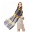 Lovful Womens Assorted Colors Soft Lightweight Knitted Neck Warmer Long Scarf Wrap - Blueyellow - CZ17YDEM5O6