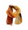 XUANOU Women Chinese Ink Style Grandeur Wrap Lady Shawl Chiffon Scarves - Orange - CF12MWUPEO8