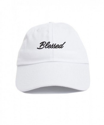 Blessed Unstructured Baseball Dad Hat Cap - White - CA12NRWGWLQ