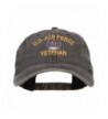 US Air Force Veteran Military Embroidered Washed Cap - Black - CY17YNZ6D3M