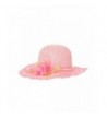 WonderfulDress Tea Party Hat with Flower - Pink - CT11K58Q70V