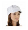 Glitter Sequin Trim Newsboy Style Relaxed Fit Cap- White -One Size - CS11993S05X