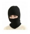 Knit Sew Acrylic Outdoor Full Face Cover Thermal Ski Mask - Black - C3187IRCIMG