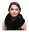 Vogueearth Women 2 Material Choose Winter Neck Warmer Fur Scarf - Faux Black - CQ18522EUSK