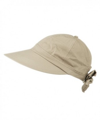 Womens Khaki Wide Gardening Visor in Men's Sun Hats