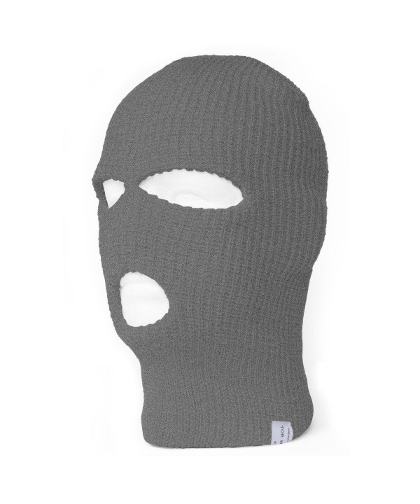TopHeadwear 3-Hole Ski Face Mask Balaclava - Heather Grey - CX11Y93Q0MX