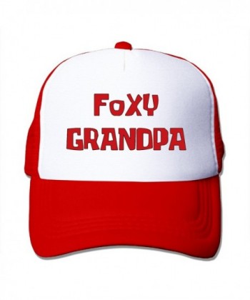 Foxy Grandpa Unisex Mesh Truck Hat Snapback Hats Outdoor Sports (5 Colors) - Red - CO12N14DJ54