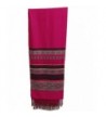 Soft Shimmering Indian Jamwar Silk Pashmina Scarf Wrap Shawl Stole - Fuschia - C611GBUR9H7