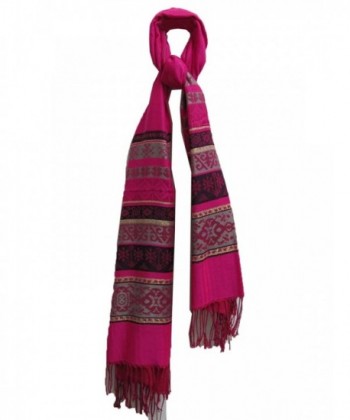 Silky Shimmering Indian Pashmina Fuschia