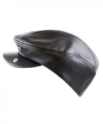 HAT DEPOT Genuine Leather Gatsby in Men's Newsboy Caps