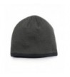 Van Heusen Men Herringbone Fleece Lined Beanie Hat Black Grey One Size - CS12NTIWER4